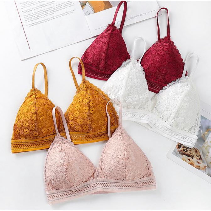 BV.ID BR619 BH BRA WANITA TANPA KAWAT BAHAN LACE HALUS PAKAIAN DALAM BRALETTE PUSH UP ELASTIS SEXY