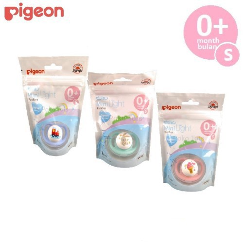 Pigeon Minilight Pacifier Empeng Bayi Size S M L Untuk 0M -12M+