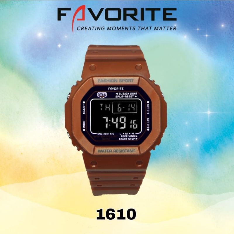 Jam Tangan Wanita Digital Favorite Original 1610 Tahan Air