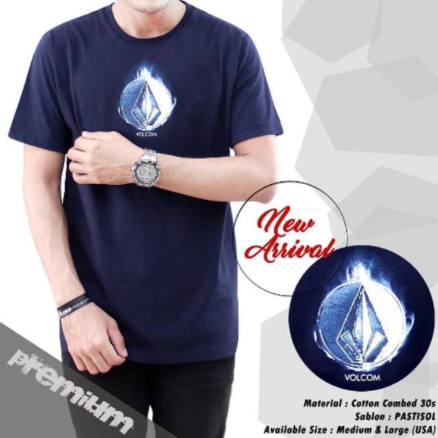 Kaos Distro Surffing Volcom Baju Tshirt Premium Murah Pria Wanita Cowo Cewe Laki Perempuan