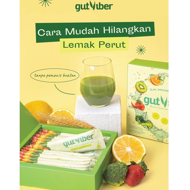 GUTVIBER|FIBER DRINK|DETOX DIET|DETOX RASA SAYUR DAN BUAH-1 SACHET