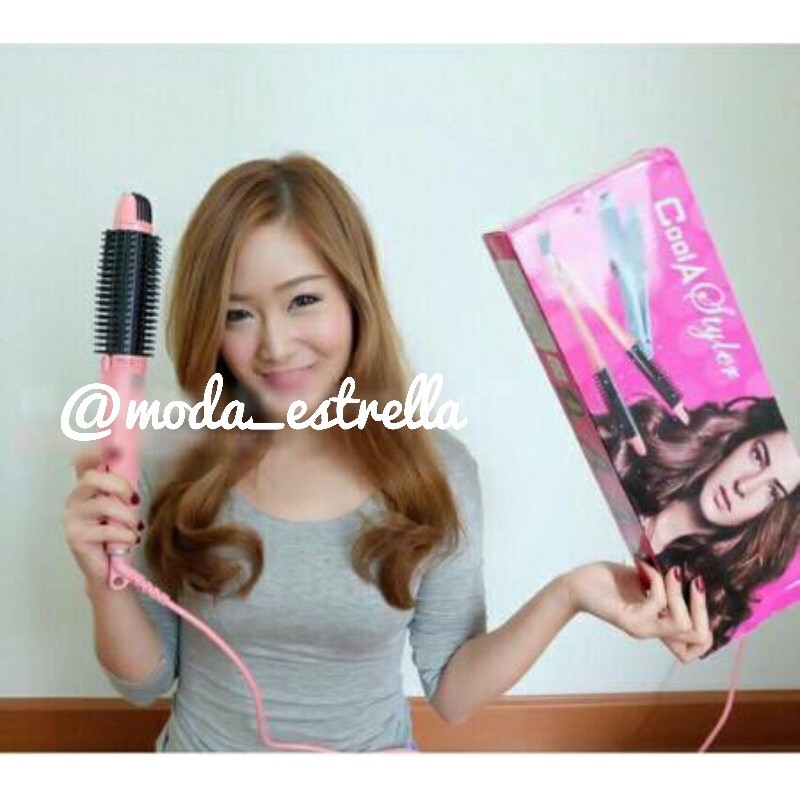 CATOK V BRUSH COOL STYLER/CATOK SISIR IMPORT/CATOK BRUSH IRON MULTIFUNGSI/CATOK SISIR LURUS CURLY