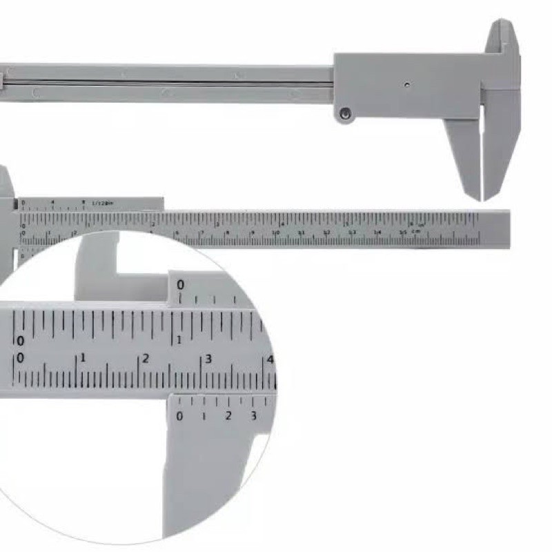 Penggaris sulam alis caliper plastik 150mm/ eyebrow ruler plastic