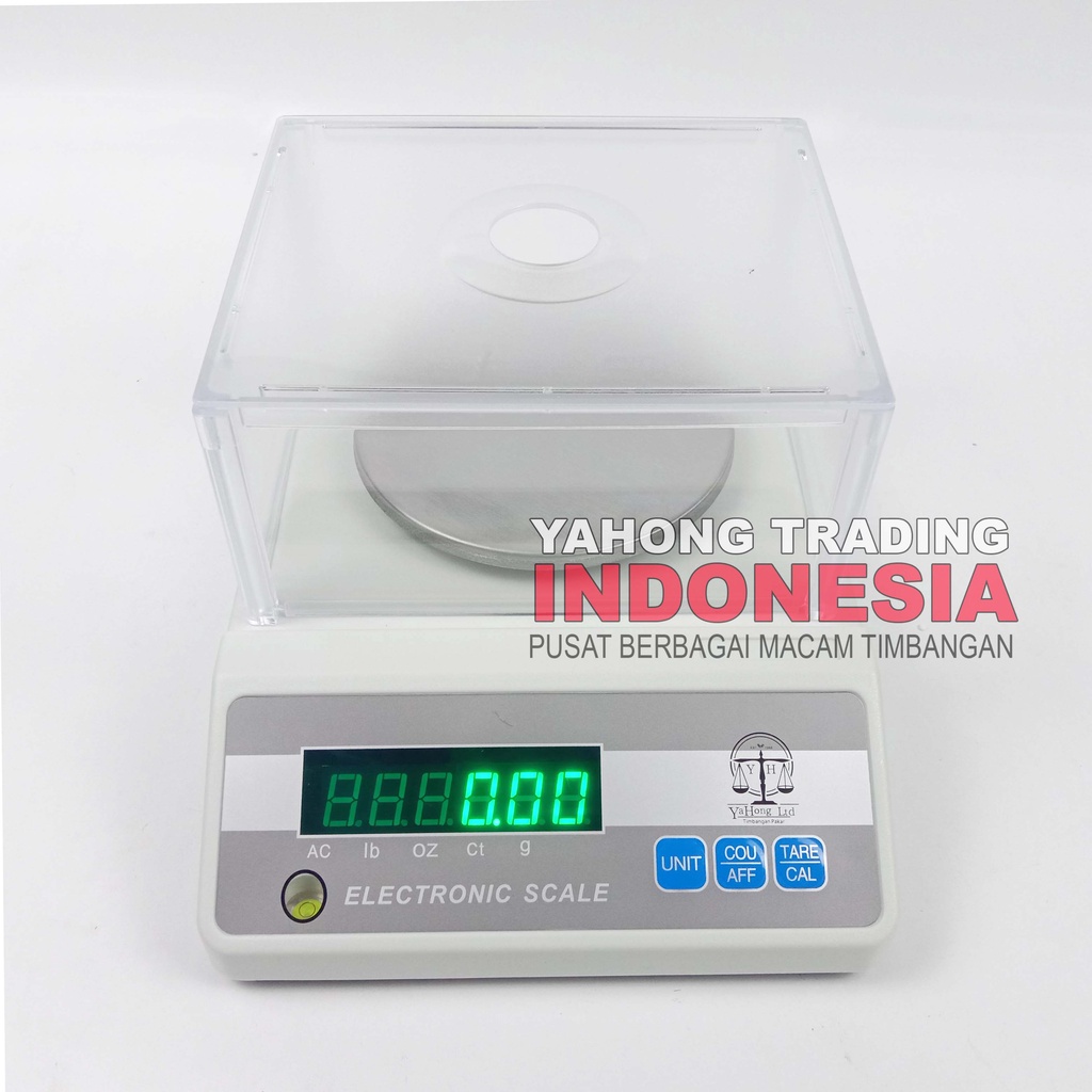 Timbangan Digital 1000g Akurasi 0.01g YHG YH-1002R 1kg Timbangan Emas Obat Bubuk Serbuk