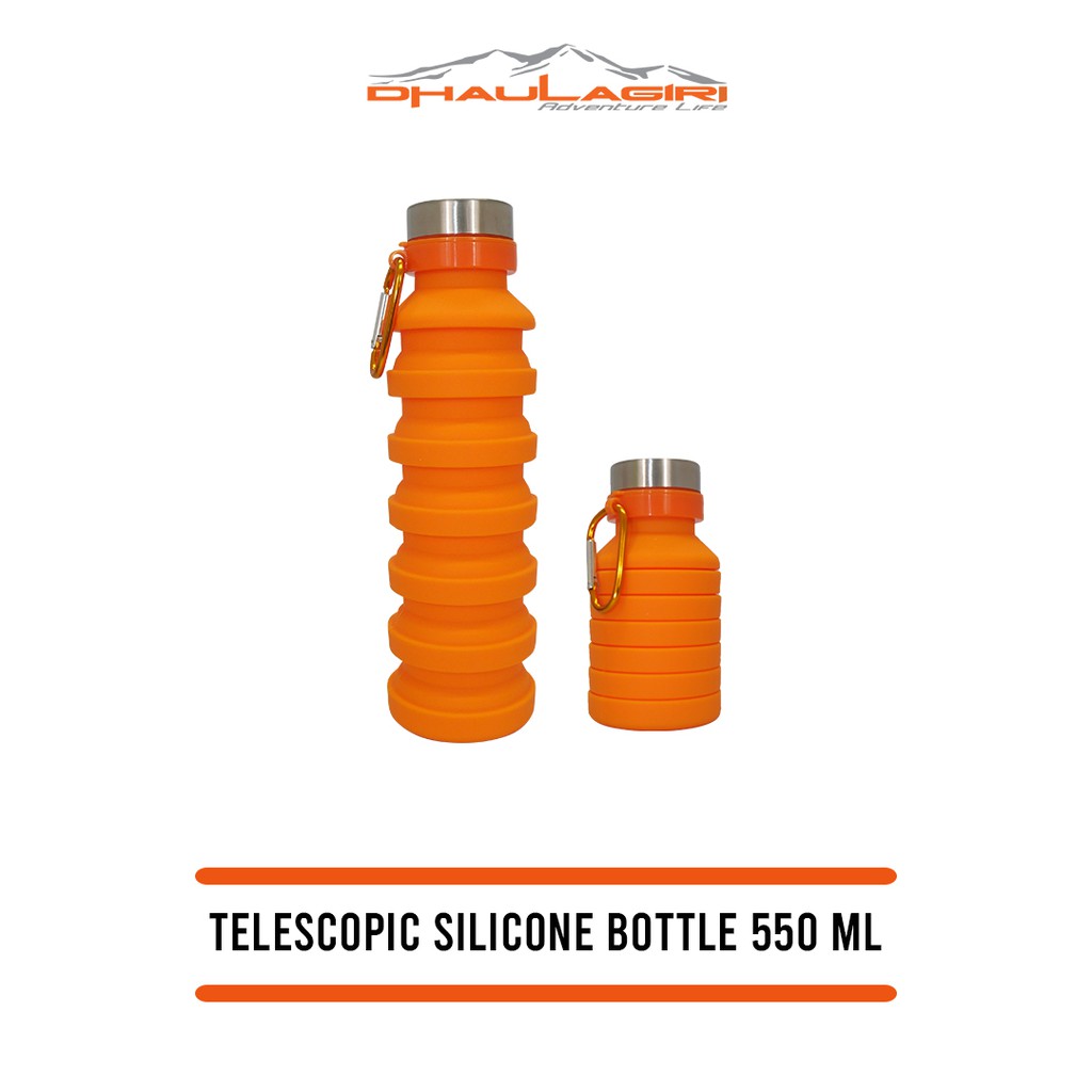 Botol Minum Telescopic Silicone 550 ml Bottle Lipat Camping Outdoor