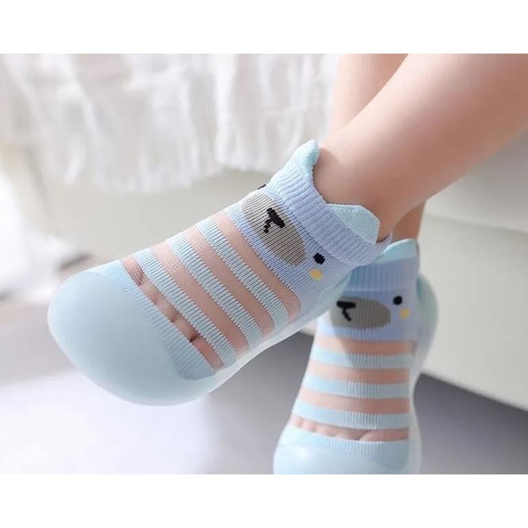 Skidder sepatu bayi karet sepatu belajar jalan/sepatu bayi SK10 LYME