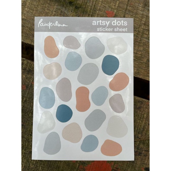 

Sticker Sheet : Artsy dots (chromo, tanpa laminasi)