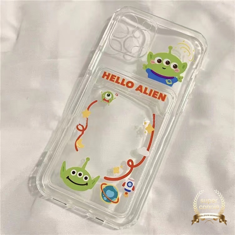 Soft Case Dompet Kartu Tpu Transparan Motif Kartun Toy Story Untuk Iphone 8 Plus 7 Plus X Xr Xs Max 11 12 13 Pro Max 6 6s Plus Se 2020