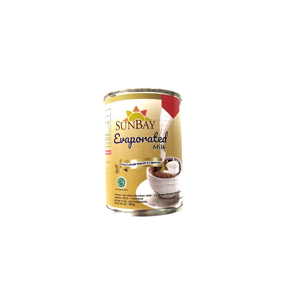 Susu Evaporasi Sunbay Evaporated Milk 380gr | Wajib Wajib | Shopee