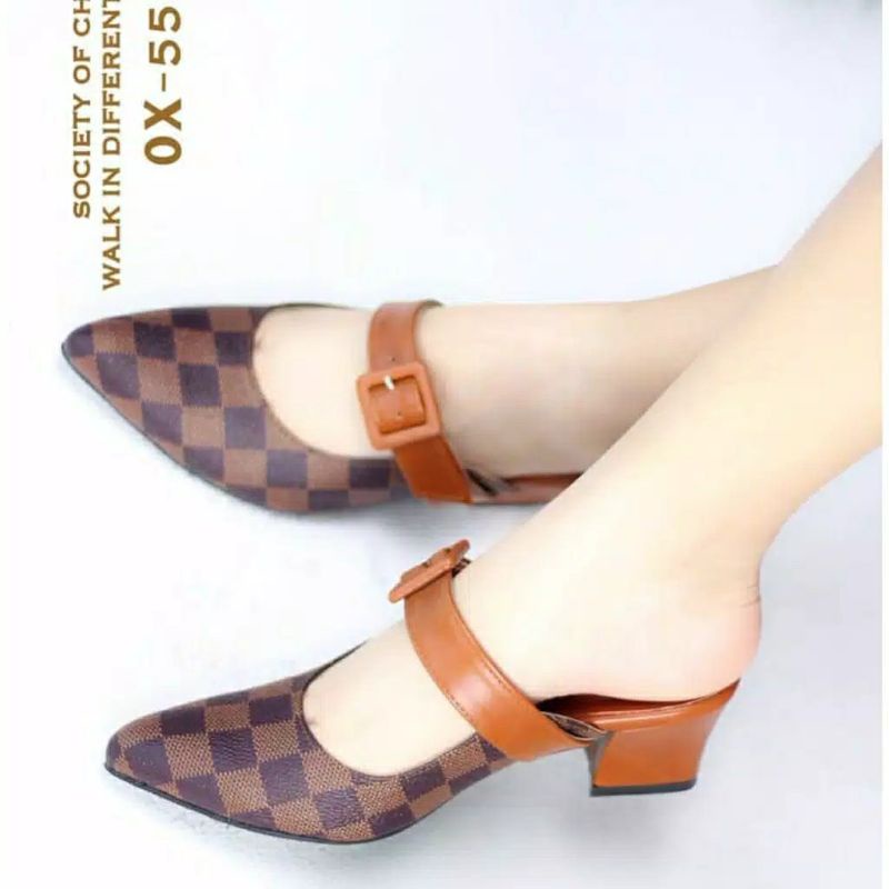 Sandal Sepatu Slipon PD362 Damier