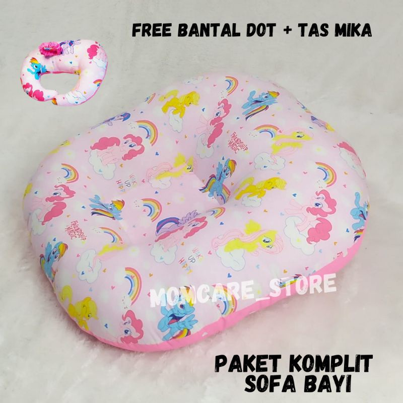 Paket komplit / Sofa bayi + Bantal dot +Tas mika-PAKETKOMPLIT#57
