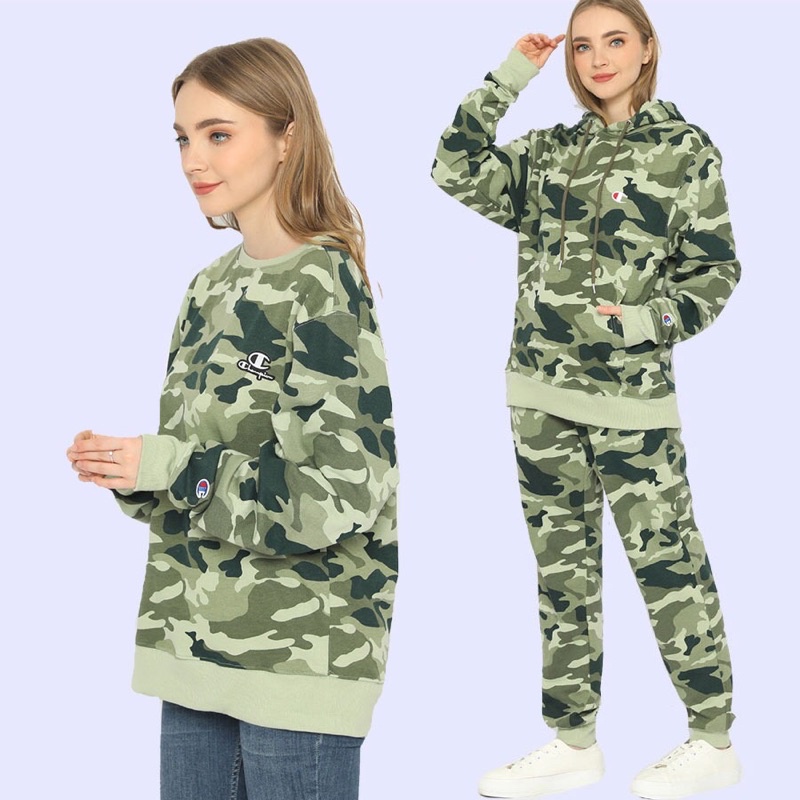 lovemecorner SALE CHAMPION CAMO ARMY SERIES UNISEX HOODIE SWEATSHIRT CELANA JOGGER PRIA WANITA ORI L