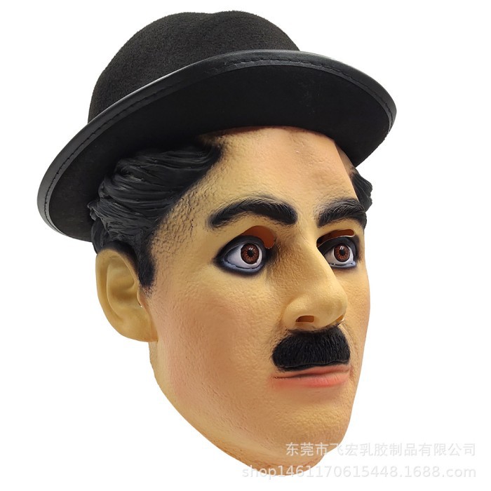 TOL-29 topeng latex karet full head charlie chaplin jojon halloween