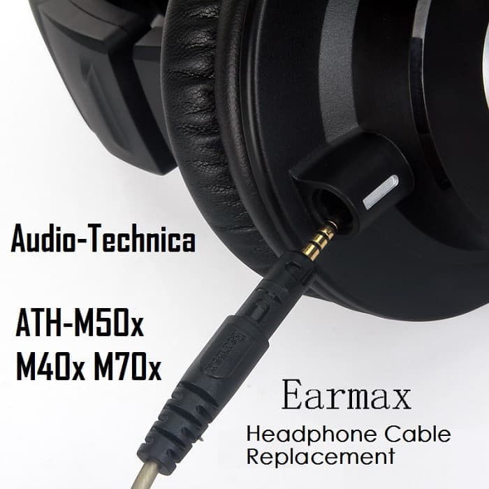 Earmax Headphone Cable Replacement Audio Technica ATH-M50X M40x M70x