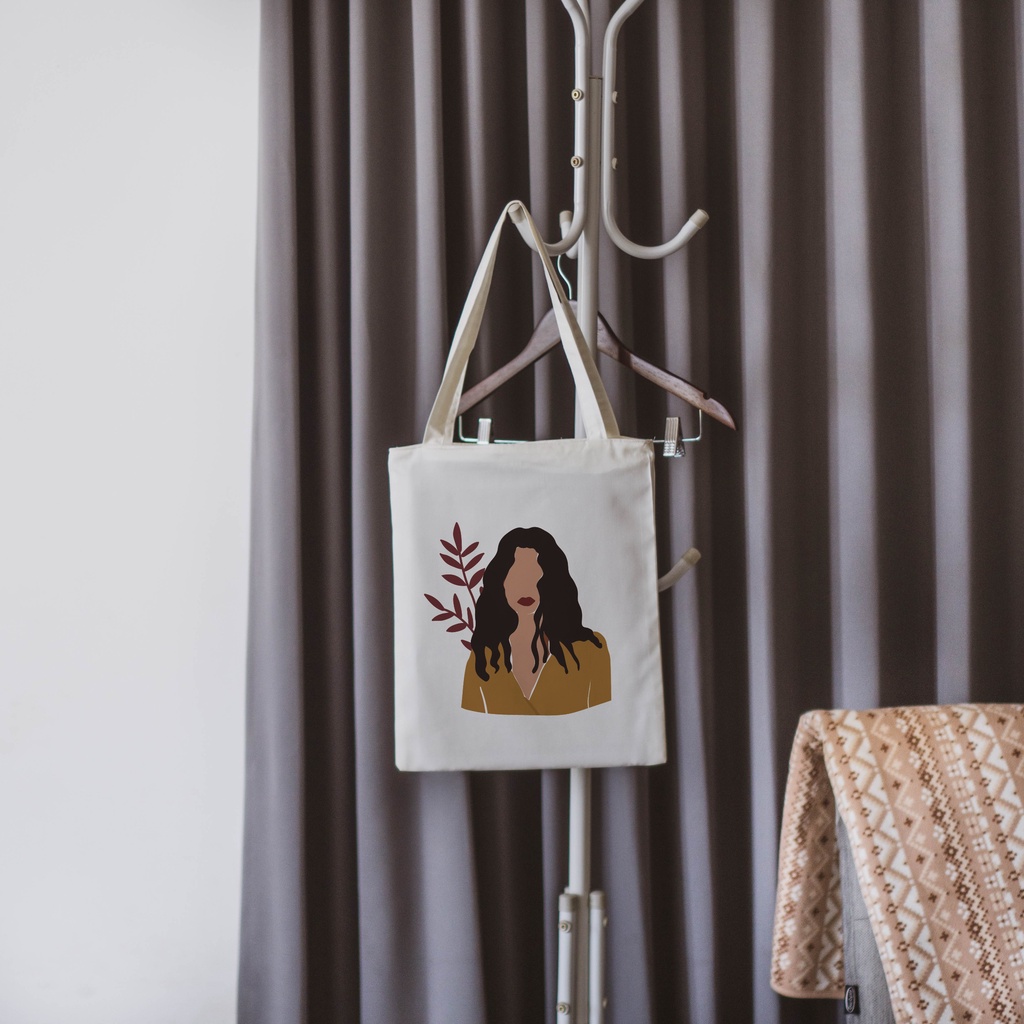 Sevine Totebag Tas Wanita Tote Bag Resleting Drill Nordic Style Nordic - GN