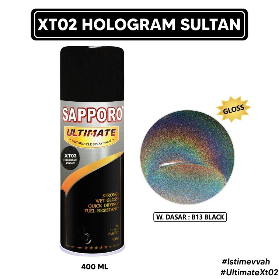 SAPPORO ULTIMATE ***** XT02 HOLOGRAM SULTAN CLEAR Cat Semprot Pilox Pylox