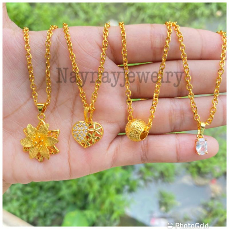 kalung koin nuri terbaru 45cm / warna 24k logam mesin