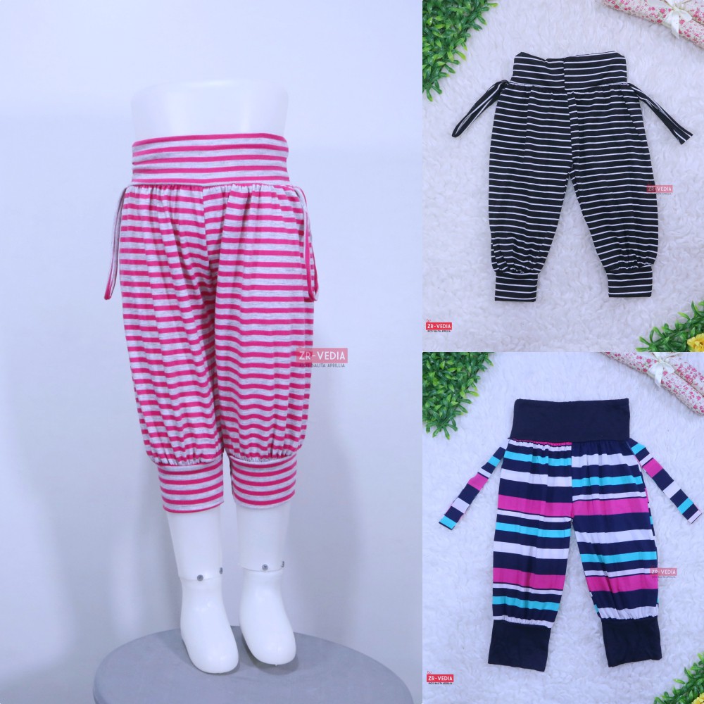 Aladin Salur uk 5-6 Tahun / Celana Anak Perempuan Murah Bawahan Bahan Kaos Harian Main Stripe