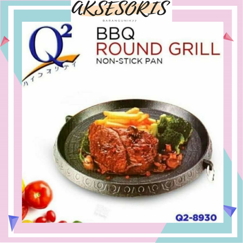 BBQ ROUND GRILL BULBOGI PAN  Q2 / PANGGANGAN BBQ ROUND GRILL Q2 8930 BARBEQUE GRILL PANGGANGAN TEMPAT PEMANGGANGAN / BBQ ROUND GRILL Q28930 / Q2 8930 / Q2-8930