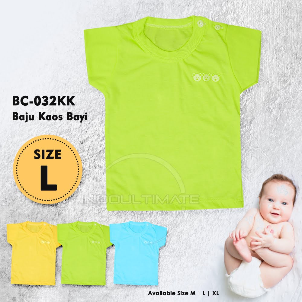 Kaos Anak Bayi Balita Cotton Baju Harian Bayi Oblong Polos Pakaian Bayi Atasan Bayi BC-032KK