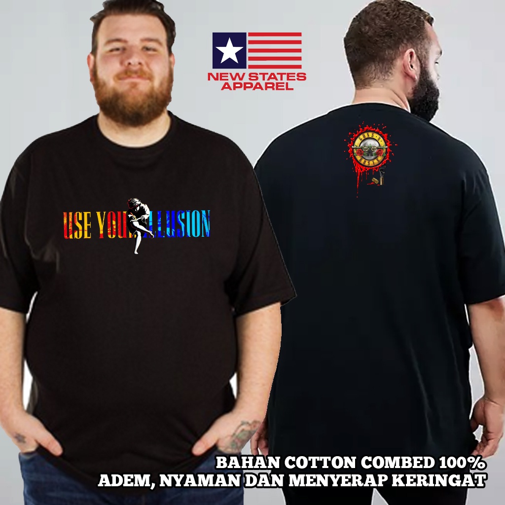 KAOS BAND GUNS N ROSES ROCK MUSIK GUNS N ROSES BIG SIZE JUMBO 2XL 3XL 4XL