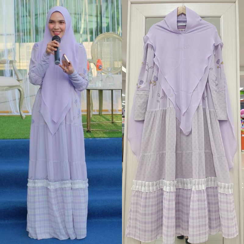 KAYUNIE/Queen set Lilac by Kayunie/set syar'i/Syar'i elegant/Syar'i premium