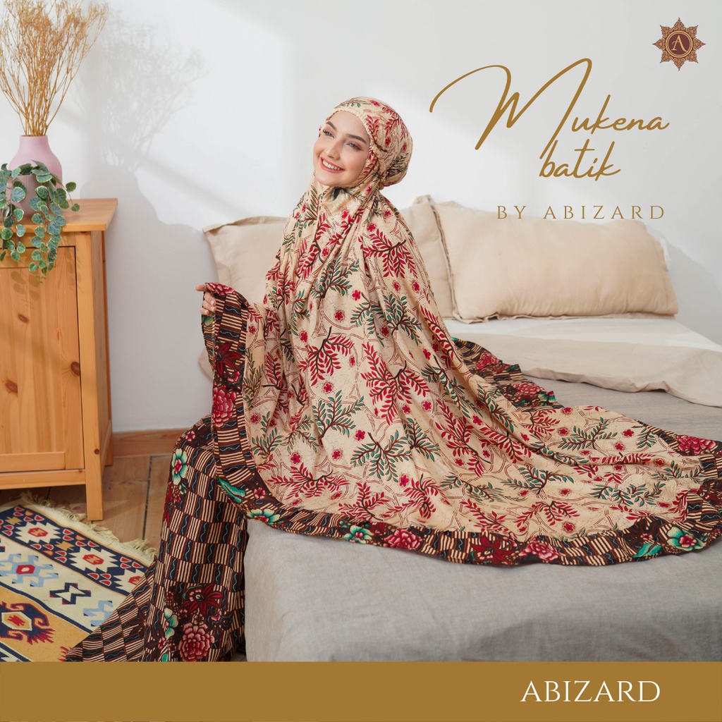 Abizard Mukena Dewasa Rayon Premium Terbaru Batik AZZURA Variasi Rampel jumbo