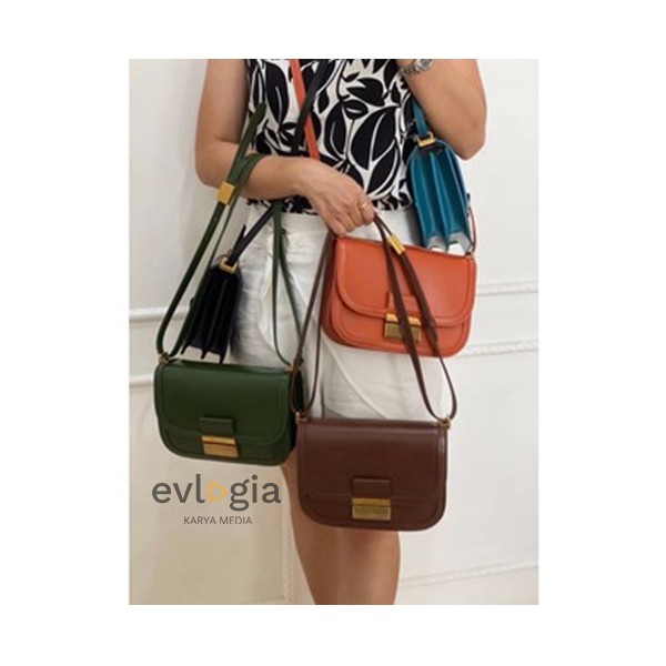 SALE TAS BAG WANITA CK721 CNK METALLIC PUSH LOCK CROSSBODY BAG PREMIUM IMPORT