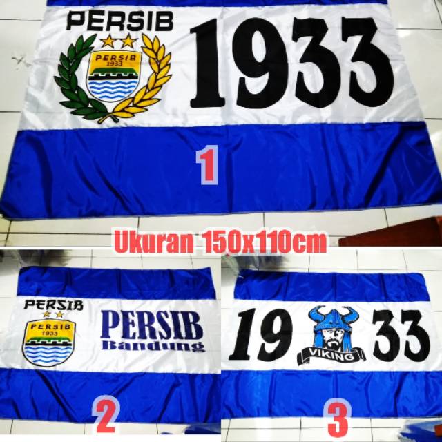 TEBARU Bendera persib besar 160X90cm