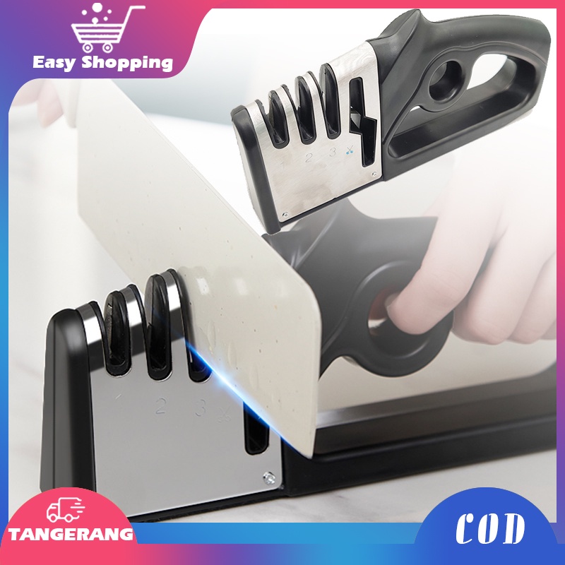 Alat Pengasah Pisau Four Head Alat Asah Pisau Dapur Pengasah Pisau Dapur Knife Sharpener Manual