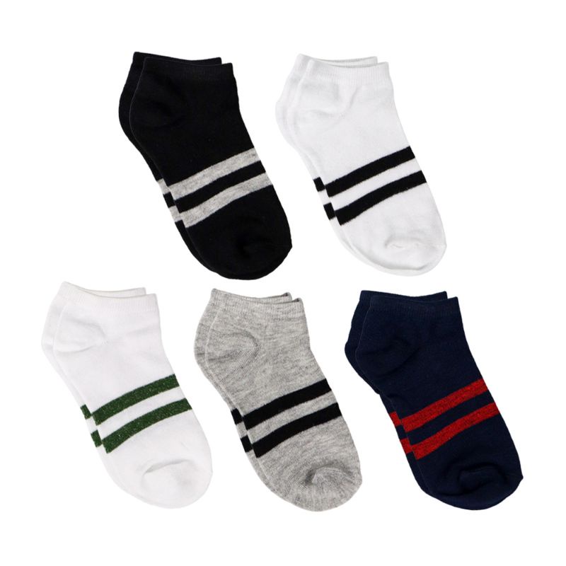 KAOS KAKI PENDEK POLOS STRIP GARIS / KAOS KAKI ANGKLE POLOS / KAOS KAKI SOCKS POLOS GARIS IMPORT