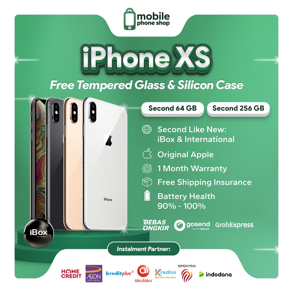 IPHONE XS 64 256 GB - SECOND 99% LIKE NEW - GARANSI IBOX / INTER