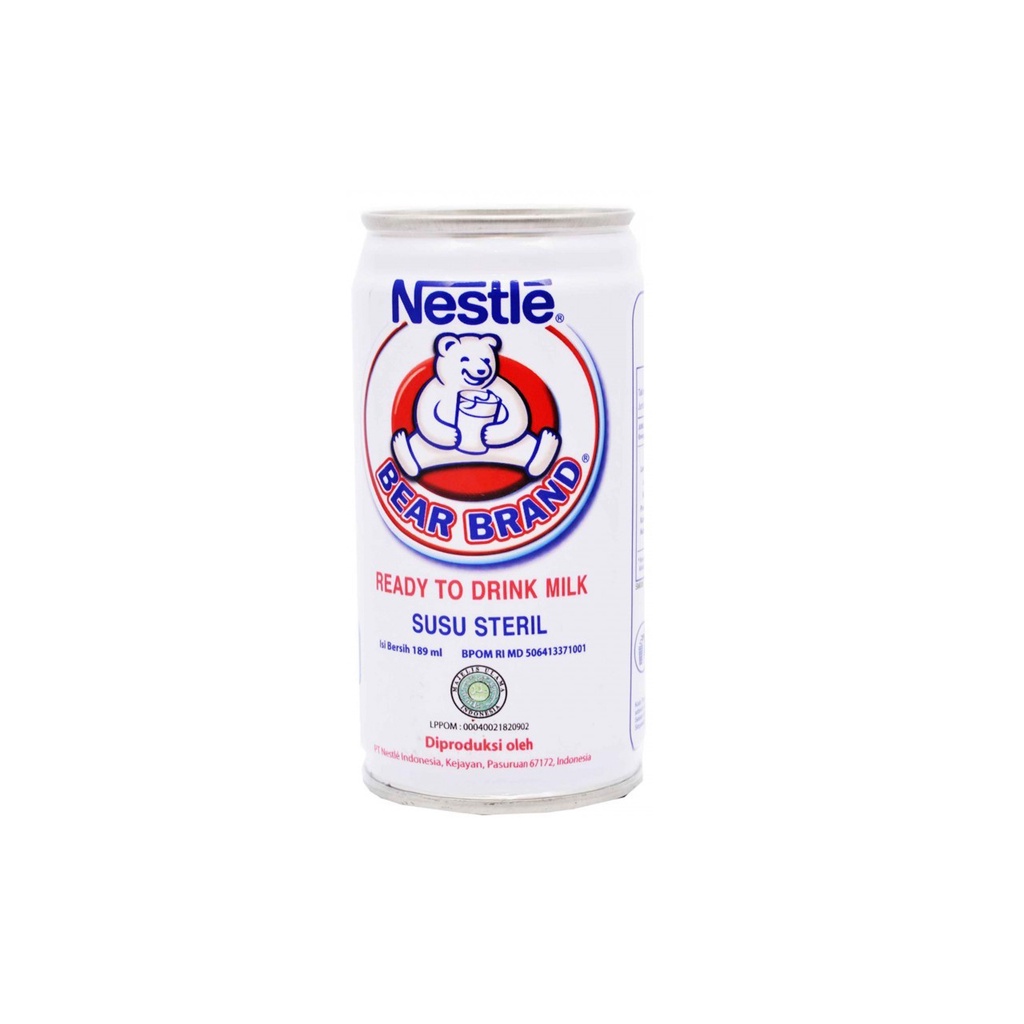 

Bear Brand Susu Steril 189ml/Susu/Susu Steril/Minuman