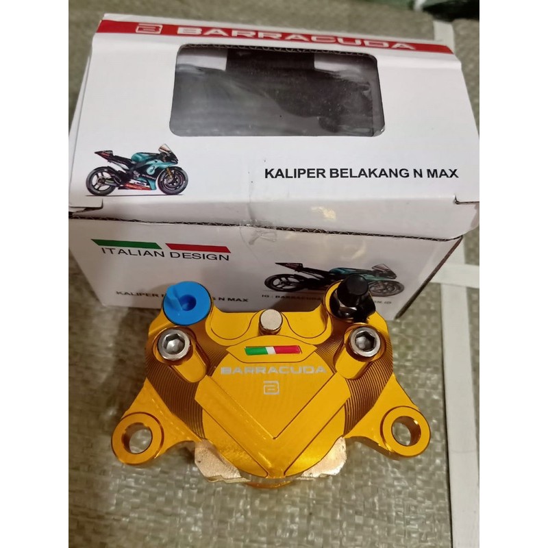 Kaliper barracuda 2 piston belakang plus breket Aerox Old dan Nmax Old