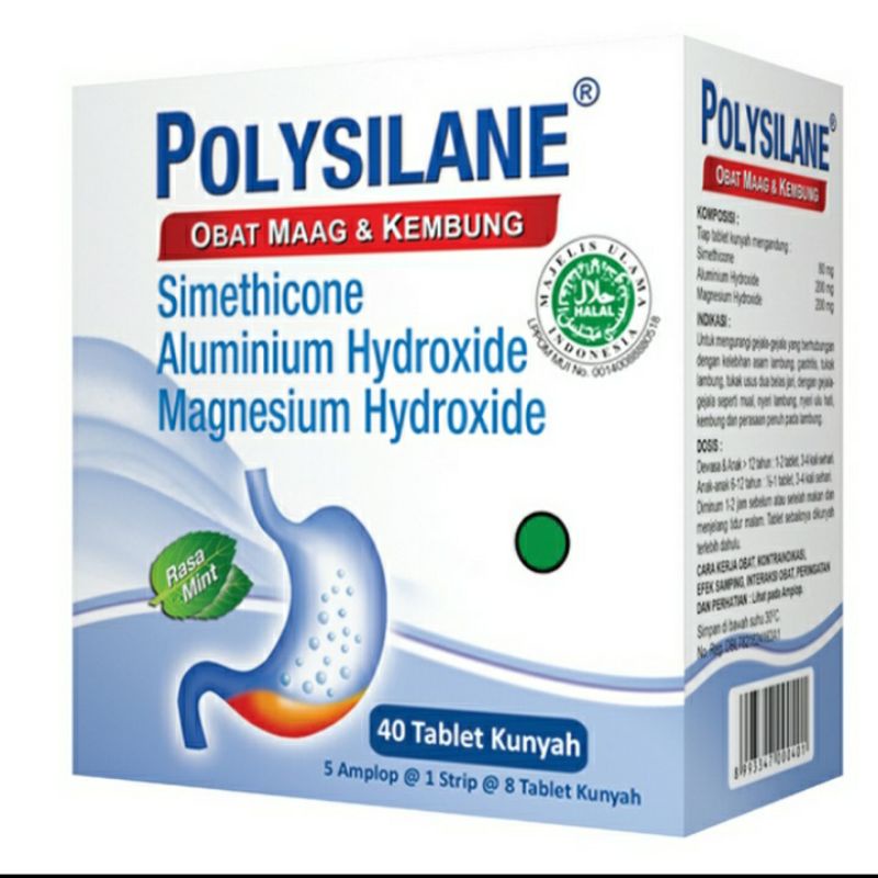 Jual Polysilane Tablet Kunyah 1 Box 40 Tablet Obat Magh Shopee Indonesia