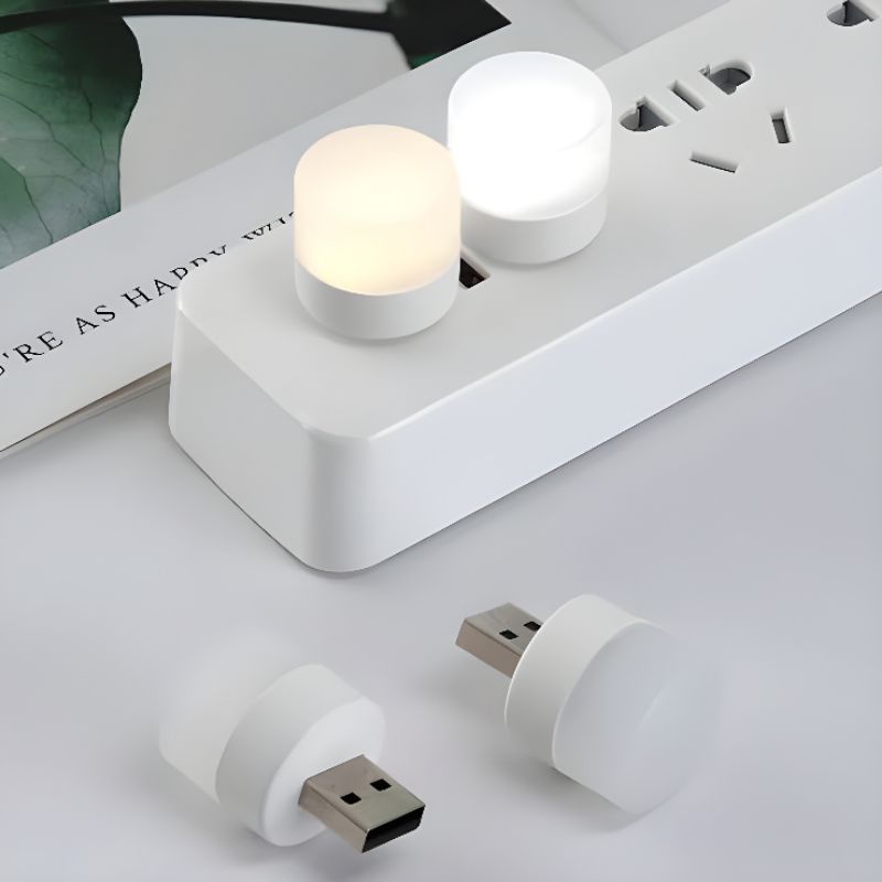 MEASTORE | LAMPU USB MINI / LAMPU TIDUR USB LED HEMAT ENERGI PUTIH / WARM WHITE USB NIGHT LIGHT HEMAT