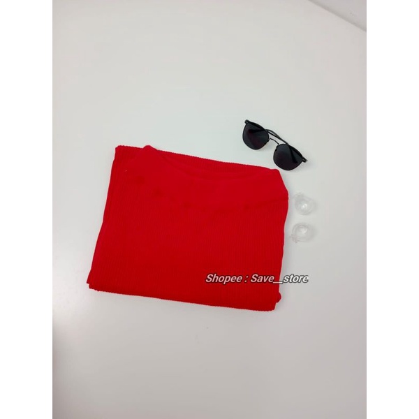 Rok Span Rajut • Rok Rajut Premium • Rok Span Rajut Knitted • Rok Rajut Knitted-Merah cabe