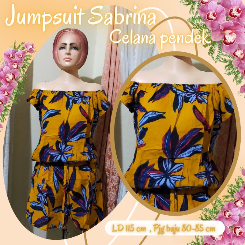 Image of Jumpsuit Sabrina celana pendek #3