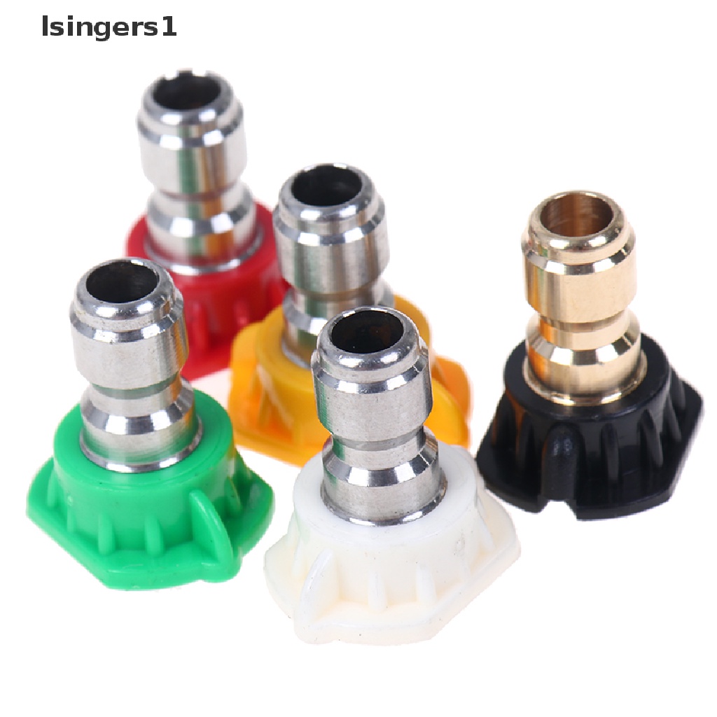 (lsingers1) 5pcs / Set Nozzle Spray Tekanan Tinggi 1 / 4 &quot;Quick Connect Untuk Aksesoris Mesin Cuci