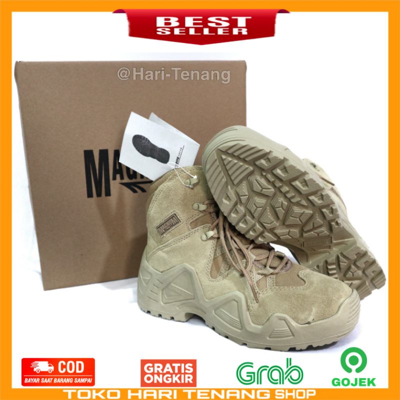 SEPATU MAGNUM COKLAT / SEPATU 168 CP / SEPATU BOOTS TACTICAL IMPORT/SEPATU PRIA DAN WANITA