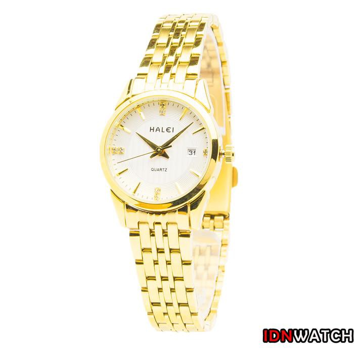 Termurah Jam Tangan Wanita Halei Original Rantai Emas Diamond 562L pP Tgl Aktif Limited