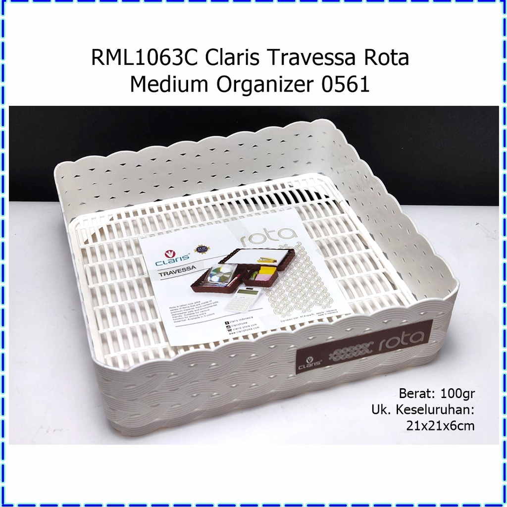 RML1063C Claris Travessa Rota Medium Organizer/Desk Oragnizer/Tempat Penyimpanan 0561