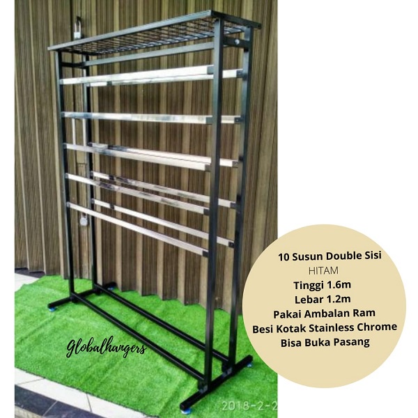 Gawang Jilbab Susun Rak Hijab Besi