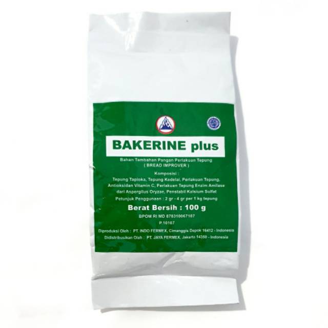 

[MAREM] BAKERINE PLUS 100 GRAM BREAD IMPROVER BAHAN PENGEMPUK ROTI BAHAN KUE MAKASSAR HALAL COD