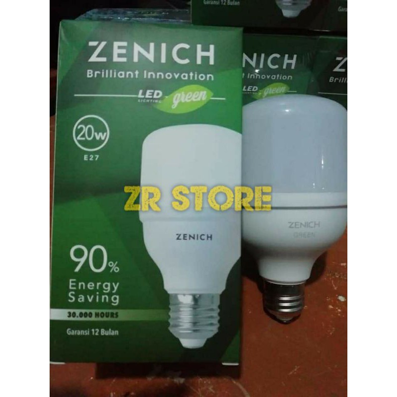 LAMPU LED 20W MURAH KAPSUL ZENICH GREEN TERANG ISTIMEWA CAPSUL PUTIH & WARM 20 WATT