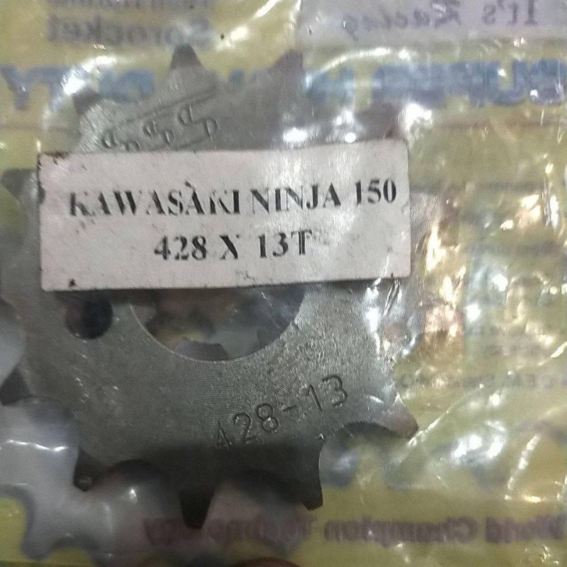 SSS GEAR GER DEPAN 428 520 JUPITER VIXION R15 MEGAPRO GL CB150R SUPRA SATRIA FU SMASH SHOGUN GIR FRONT SPROCKET-Sss 428x13 ninja150