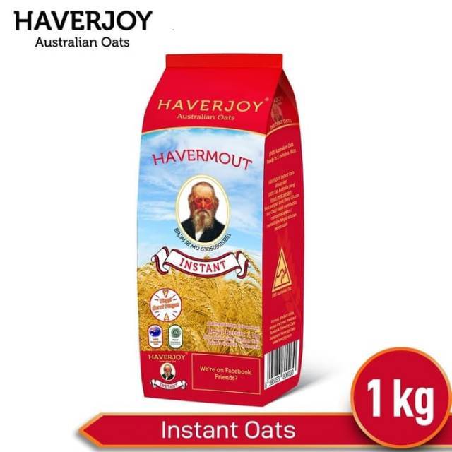 Haverjoy Havermout Family Pack  Instan Oats 1Kg - 3 Pcs