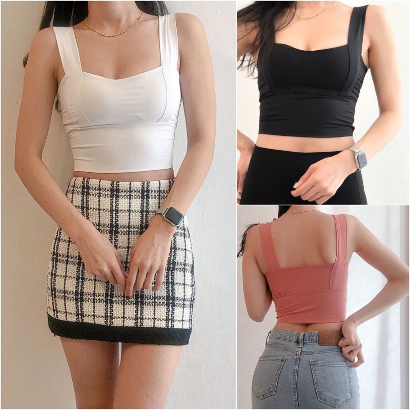 COD MADDY CROP (ada cup bra,tanktop,korean top,sport bra,bralette,crop,tank top,camisole,yukensi)