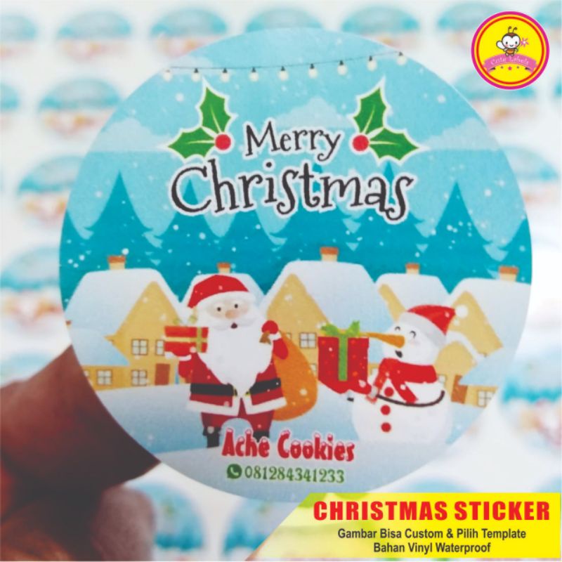 

CHRISTMAS STICKER Round CR 158