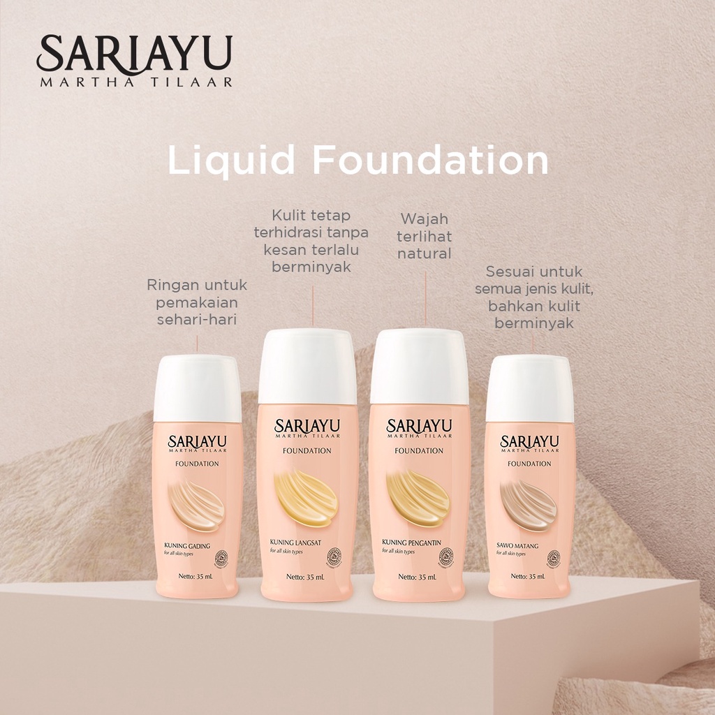 ★ BB ★ Sariayu Liquid Foundation (Alas Bedak) 35ml - Sari Ayu